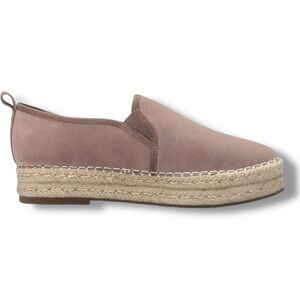 Blondo Waterproof Suede Basha Platform Espadrille Shoe in Beige Mushroom Suede 9